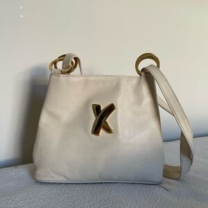 Vintage Paloma Picasso Cream Shoulder Bag